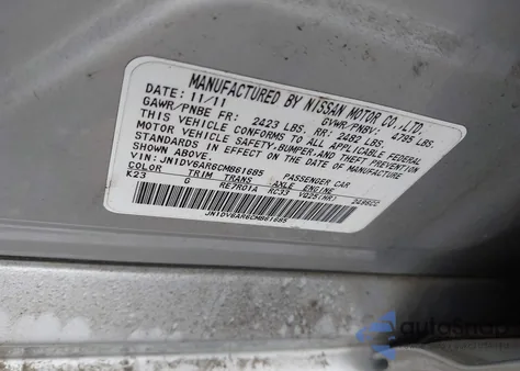 2012 Infiniti G25X from USA, damaged, VIN JN1DV6AR6CM861685